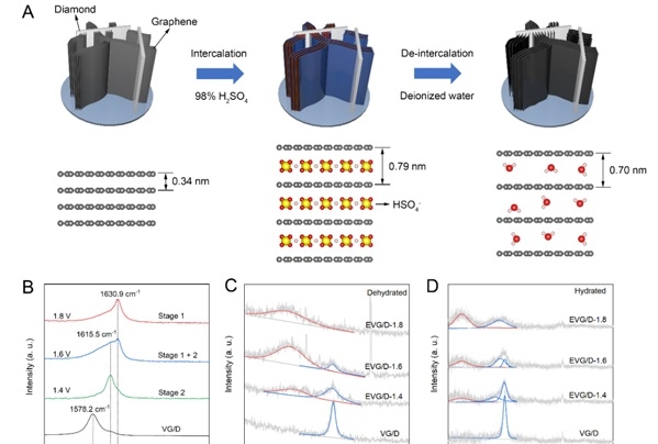 基于金剛石/膨脹垂直石墨烯的層狀限域雙電層電容行為研究獲進(jìn)展