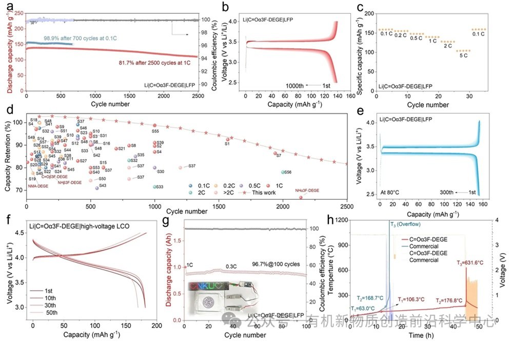 南開大學重磅成果:基于低共熔凝膠電解質的長壽命固態鋰電池