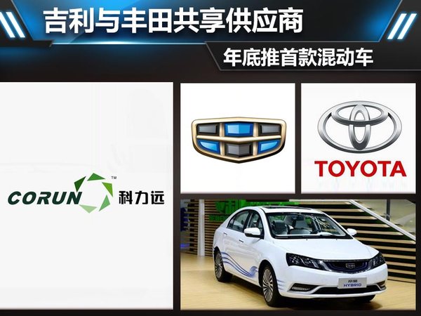 吉利與豐田共享供應(yīng)商 年底推首款混動車