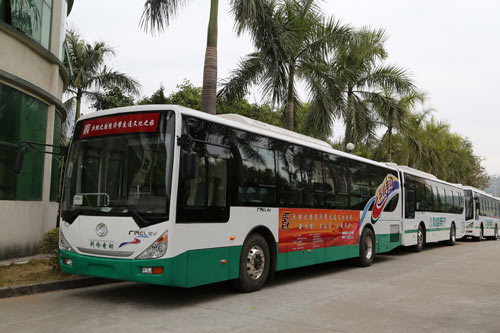 僑興科嶺增程式電動客車?？吭趦S興集團惠州總部