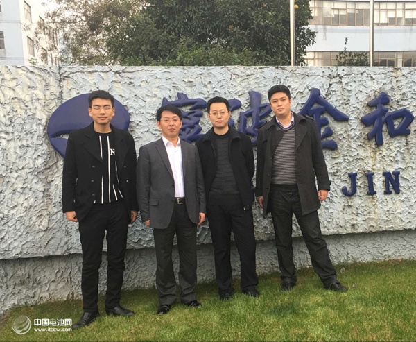 中國電池網創始人于清教在寧波金和調研