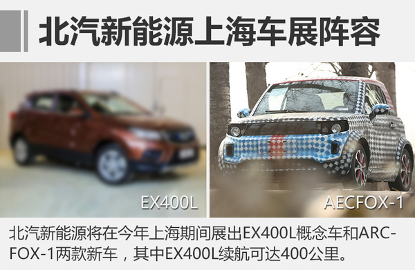 北汽新能源將推新概念SUV 續(xù)航400公里