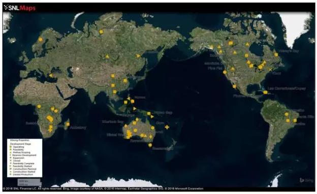 全球鈷礦山分布狀況