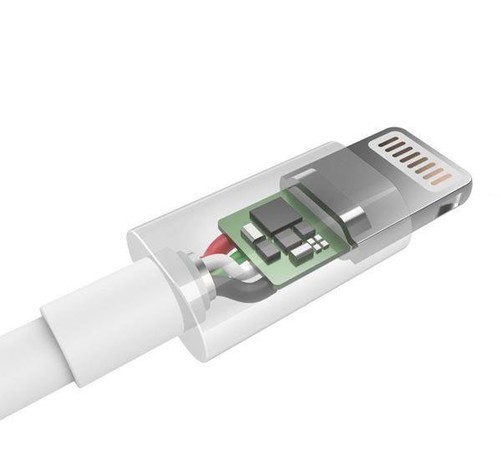 MFi認證的Lighting充電線內(nèi)置有識別芯片