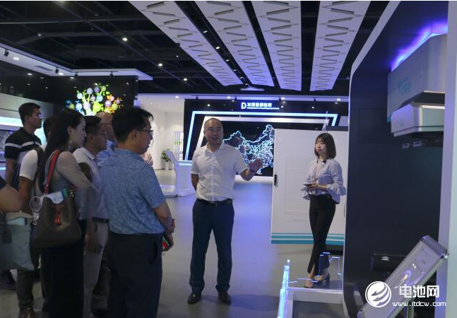 中國(guó)鋰電新能源產(chǎn)業(yè)鏈調(diào)研團(tuán)參觀中國(guó)新能源生態(tài)科技館