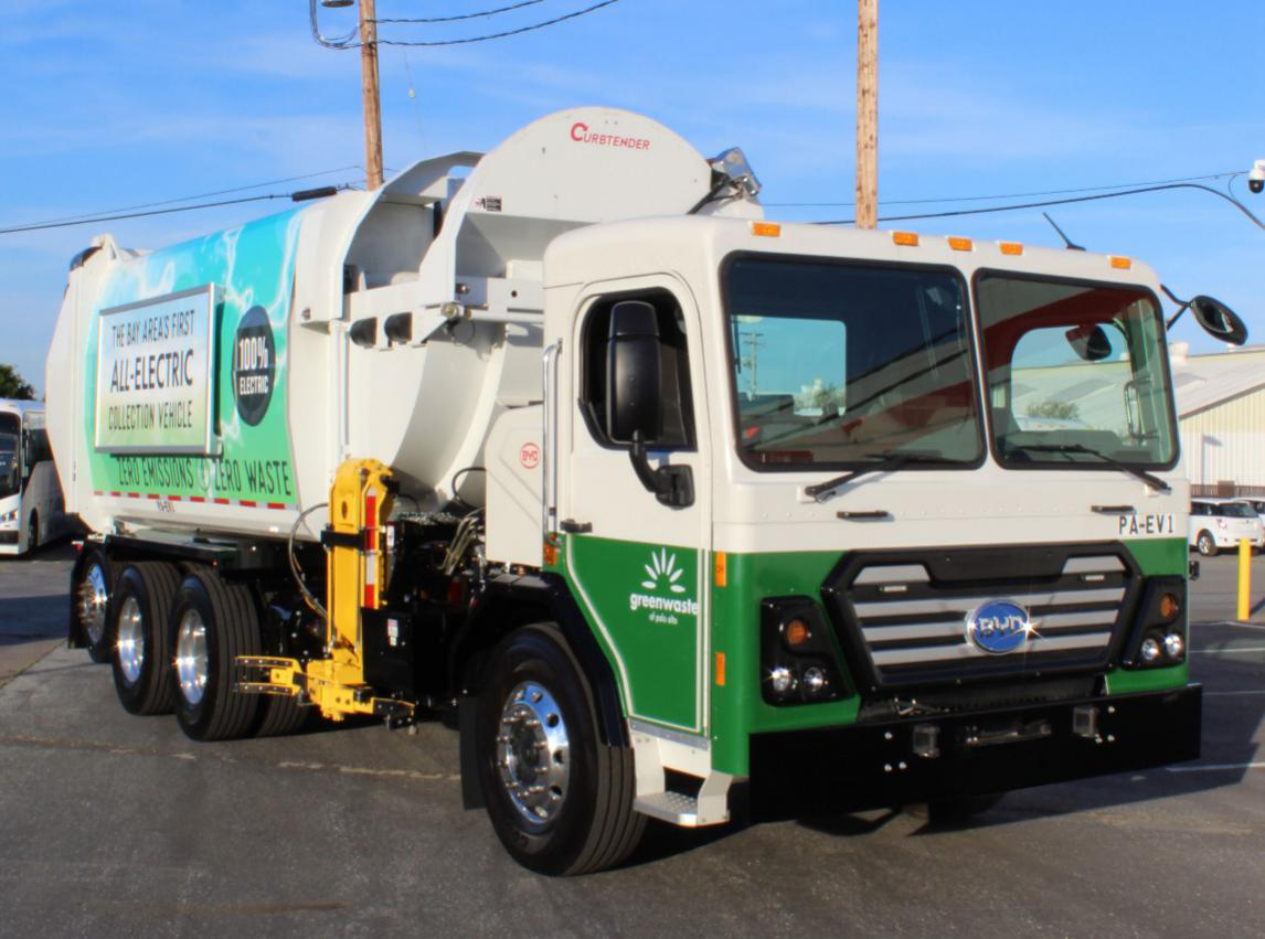 比亞迪純電動環衛車在硅谷中心區運營 比亞迪純電動環衛車在硅谷中心區運營
