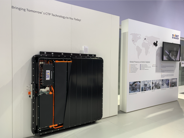 蜂巢能源展出的CTP產品