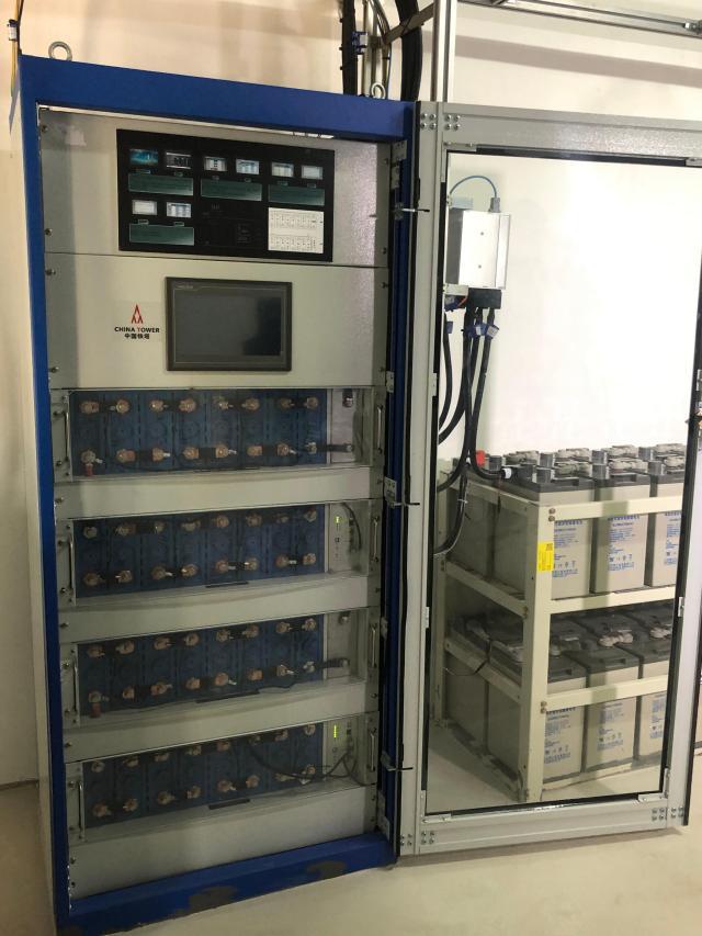 通信基站的機房內正用于備電使用的梯次電池