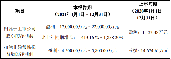 國民技術2021年年度業(yè)績預告 國民技術2021年年度業(yè)績預告
