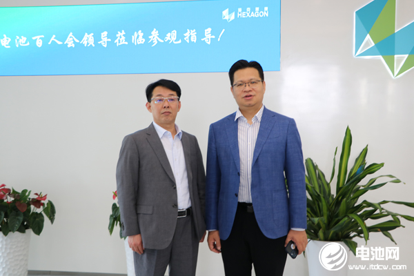 中關(guān)村新型電池技術(shù)創(chuàng)新聯(lián)盟秘書長(zhǎng)于清教一行參觀考察海克斯康制造智能