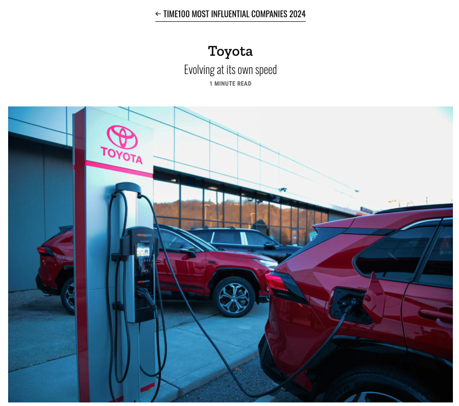 豐田(圖片來源:《時代》周刊) 豐田(圖片來源:《時代》周刊)