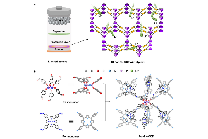 我國科學家開發出新型三維共價有機框架 可提升鋰金屬電池性能